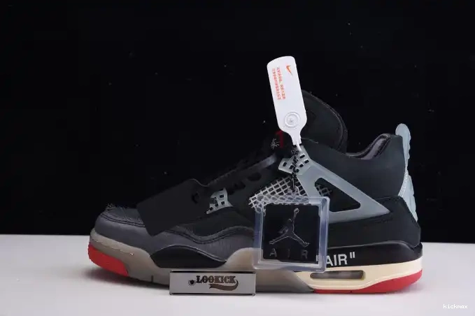 Cheap MAX Bred x White Off Jordan 4 CV9388-001 Retro Air 0523